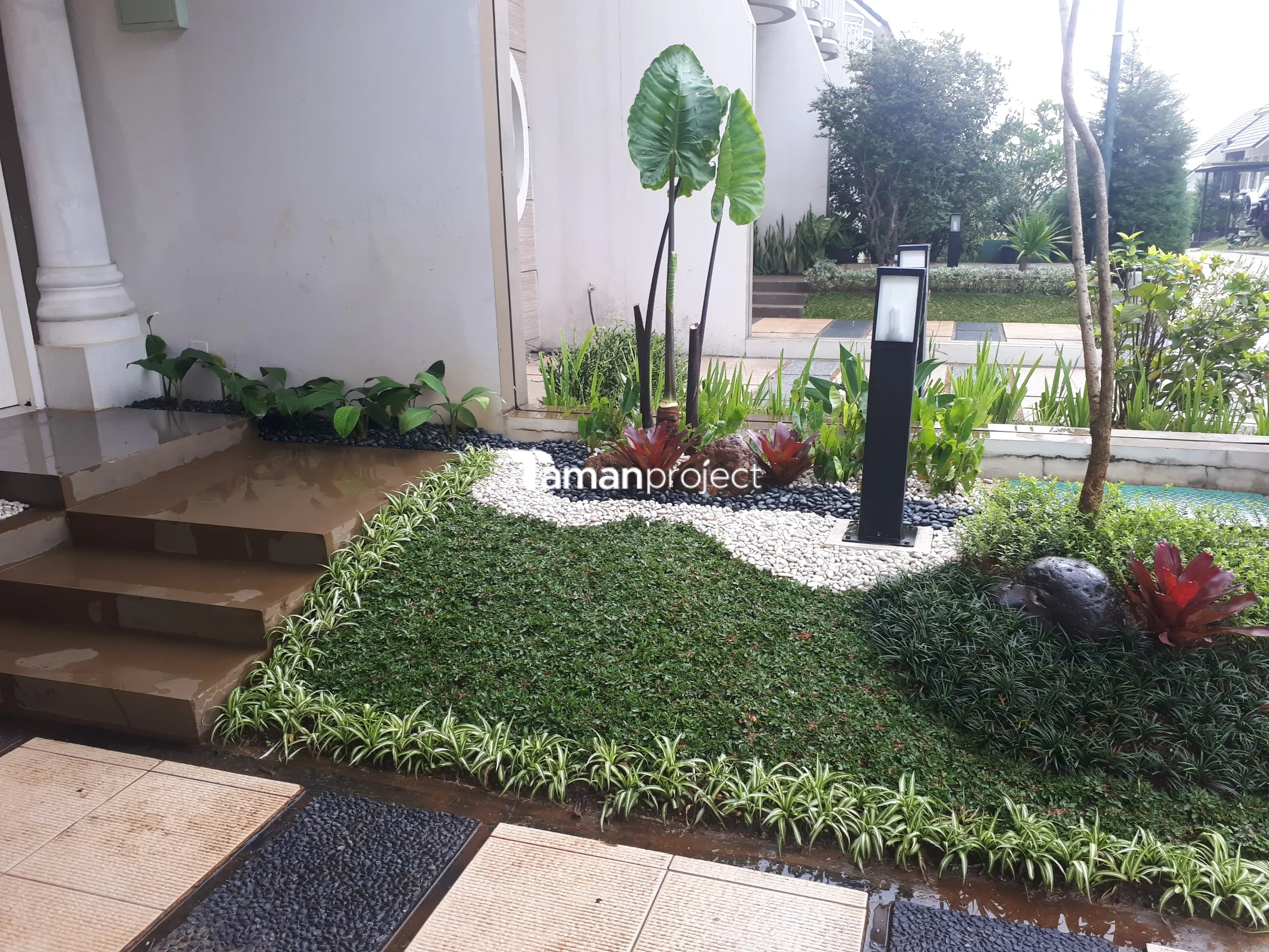 taman minimalis, taman tropis